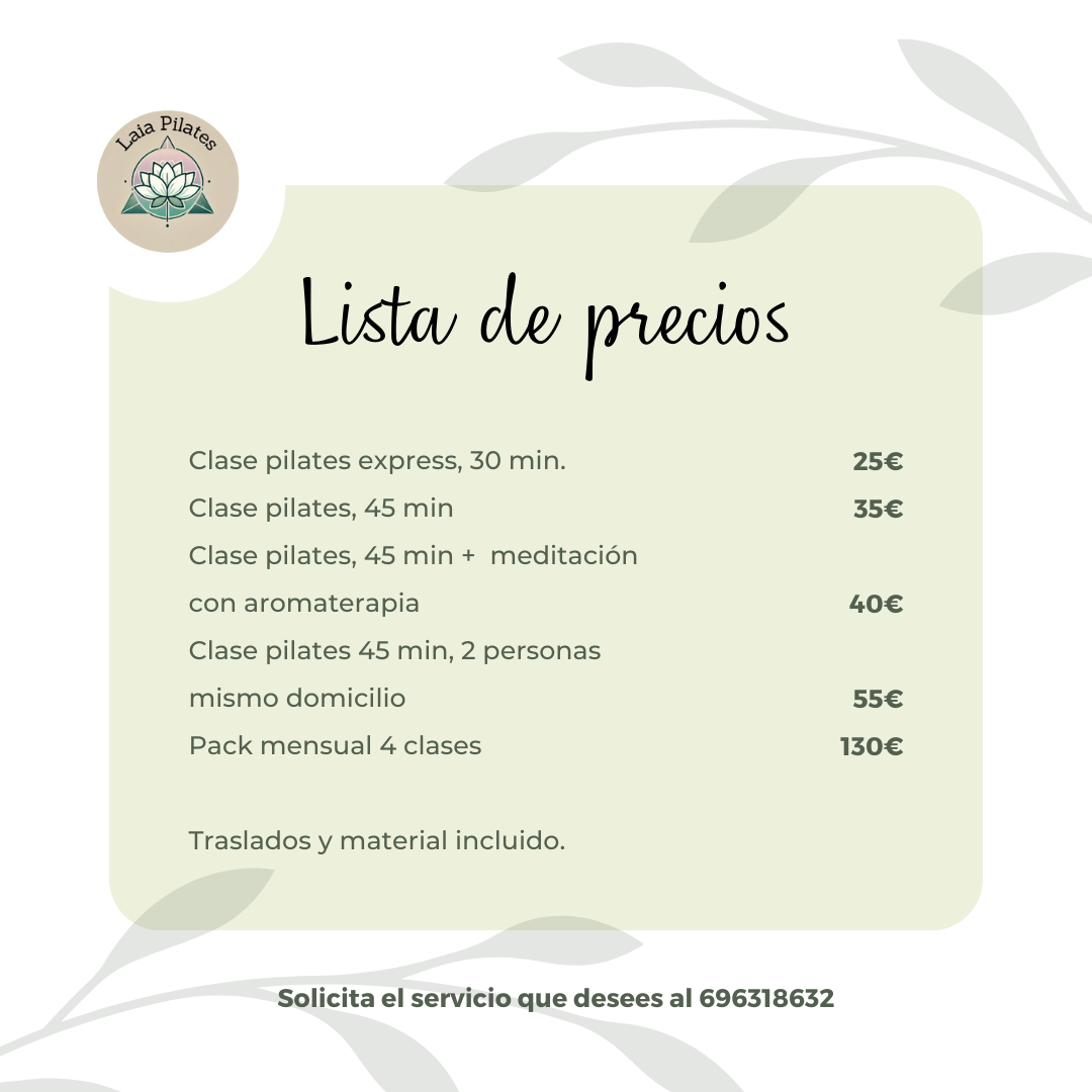 Pilates tarragona precios